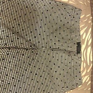 Talbots black and white plaid pants